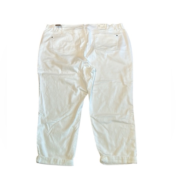J.Jill white denim jeans PLUS Size 26W,straight leg,slim boyfriend,minimalist - Picture 2 of 9